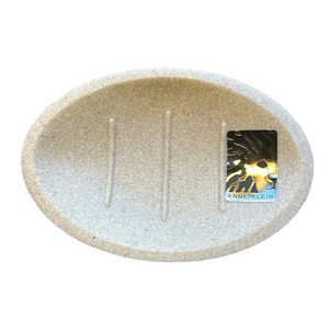 Anne Klein Textured Beige White Soap Dish NEW